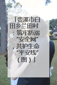 贵溪市白田乡兰田村：筑牢防溺“安全网”，共护生命“平安线”（图）